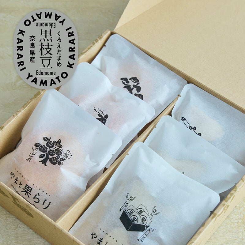 やまと果らり 黒枝豆チップス 6袋（箱入り）